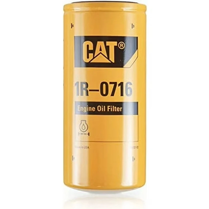 Масляный фильтр Caterpillar 1R0716, совместимый с моделями Caterpillar C15 и C18.
