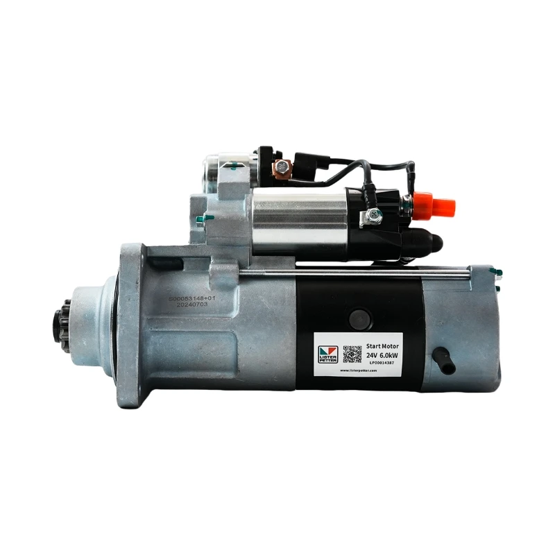 Стартер Lister Petter LP00014387, совместимый с двигателями LP665G1, LP665G2 и LP665G3.